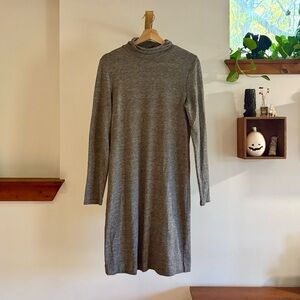 J. Crew Factory Heather Gray Long Sleeve Dress